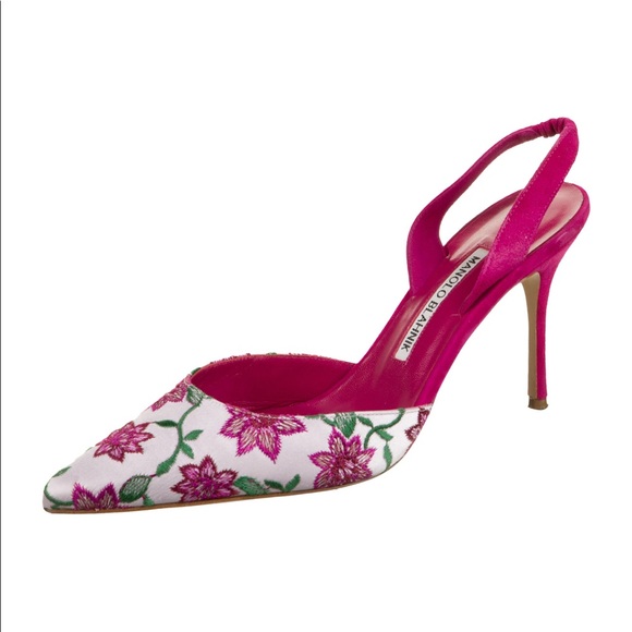Manolo Blahnik Shoes - 💎SALE💎Manolo Blahnik Carolyne Slingback Floral